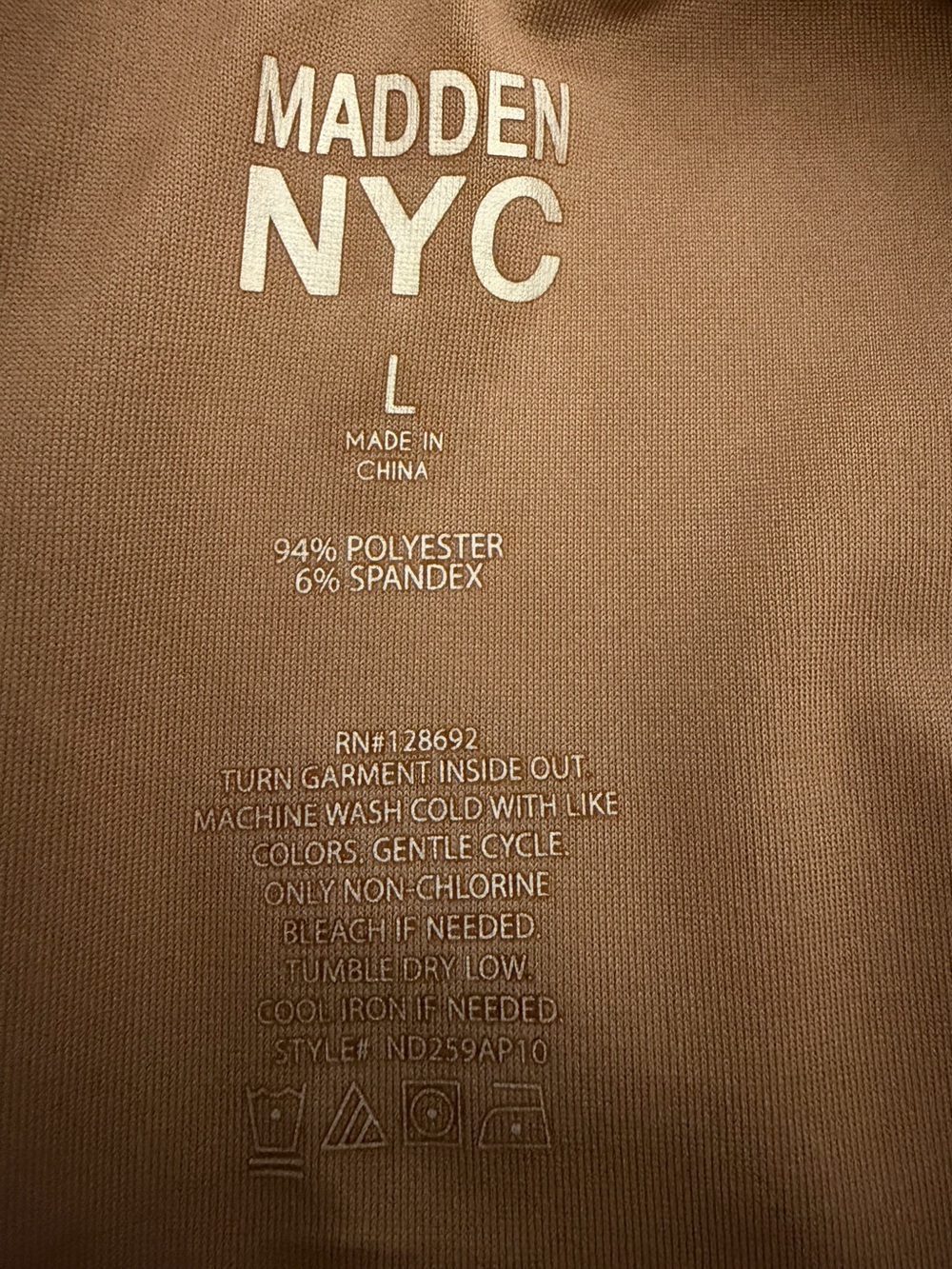 Madden NYC Large Brown Nude Bodycon Sleeveless Dress - Picture 5 of 6